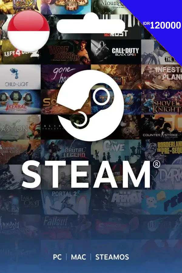 Steam Gift Card (IDR 120000 | For Indonesia Currency Only) <span class="ext" style="background-color: #2a475e; color: #FFFFFF;">STEAM</span> <span class="ext ext_digital">digital</span> image 1