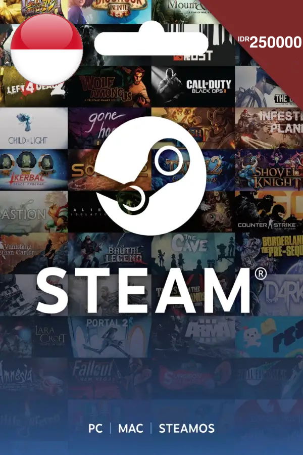 Steam Gift Card (IDR 250000 | For Indonesia Currency Only) <span class="ext" style="background-color: #2a475e; color: #FFFFFF;">STEAM</span> <span class="ext ext_digital">digital</span> image 1