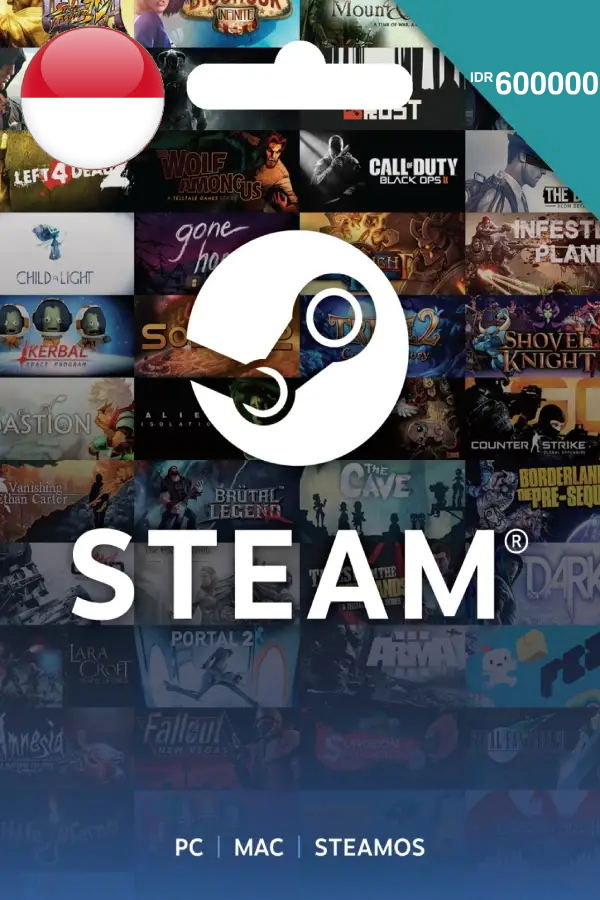 Steam Gift Card (IDR 600000 | For Indonesia Currency Only) <span class="ext" style="background-color: #2a475e; color: #FFFFFF;">STEAM</span> <span class="ext ext_digital">digital</span> image 1