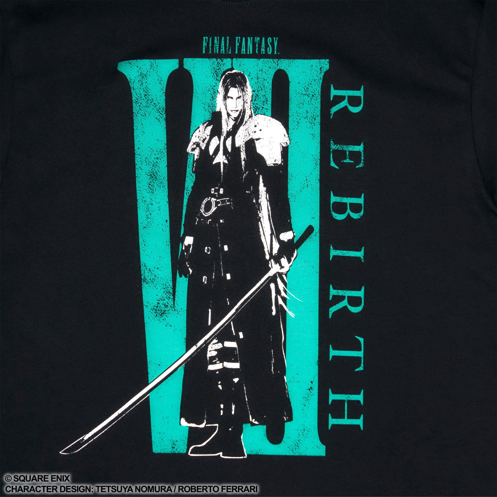 Final Fantasy VII Rebirth T-shirt Sephiroth (Black x Green)
