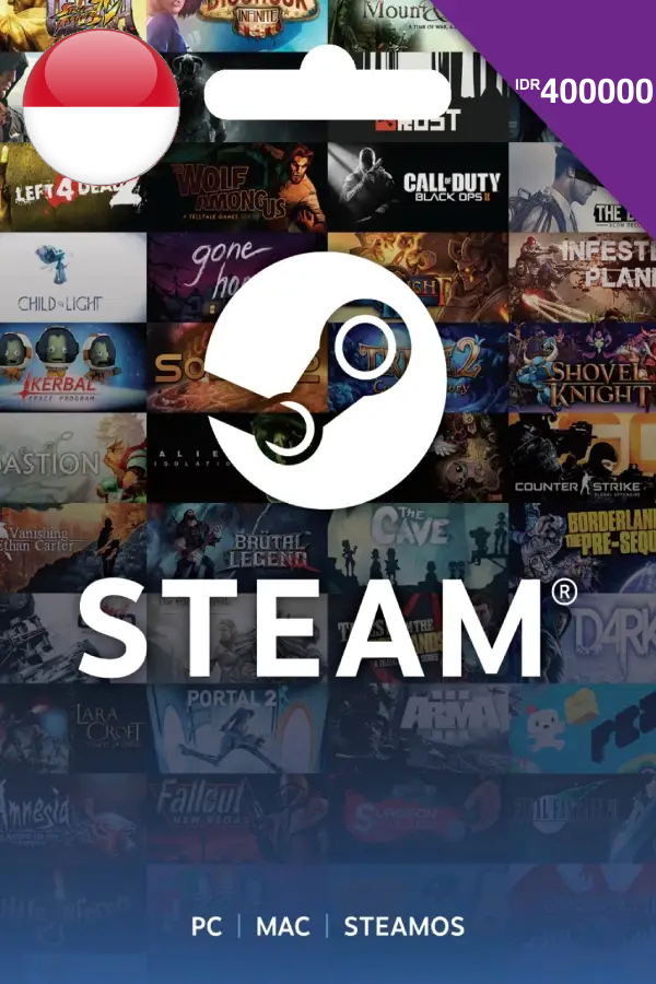 Steam Gift Card (IDR 400000 | For Indonesia Currency Only) <span class="ext" style="background-color: #2a475e; color: #FFFFFF;">STEAM</span> <span class="ext ext_digital">digital</span> image 1