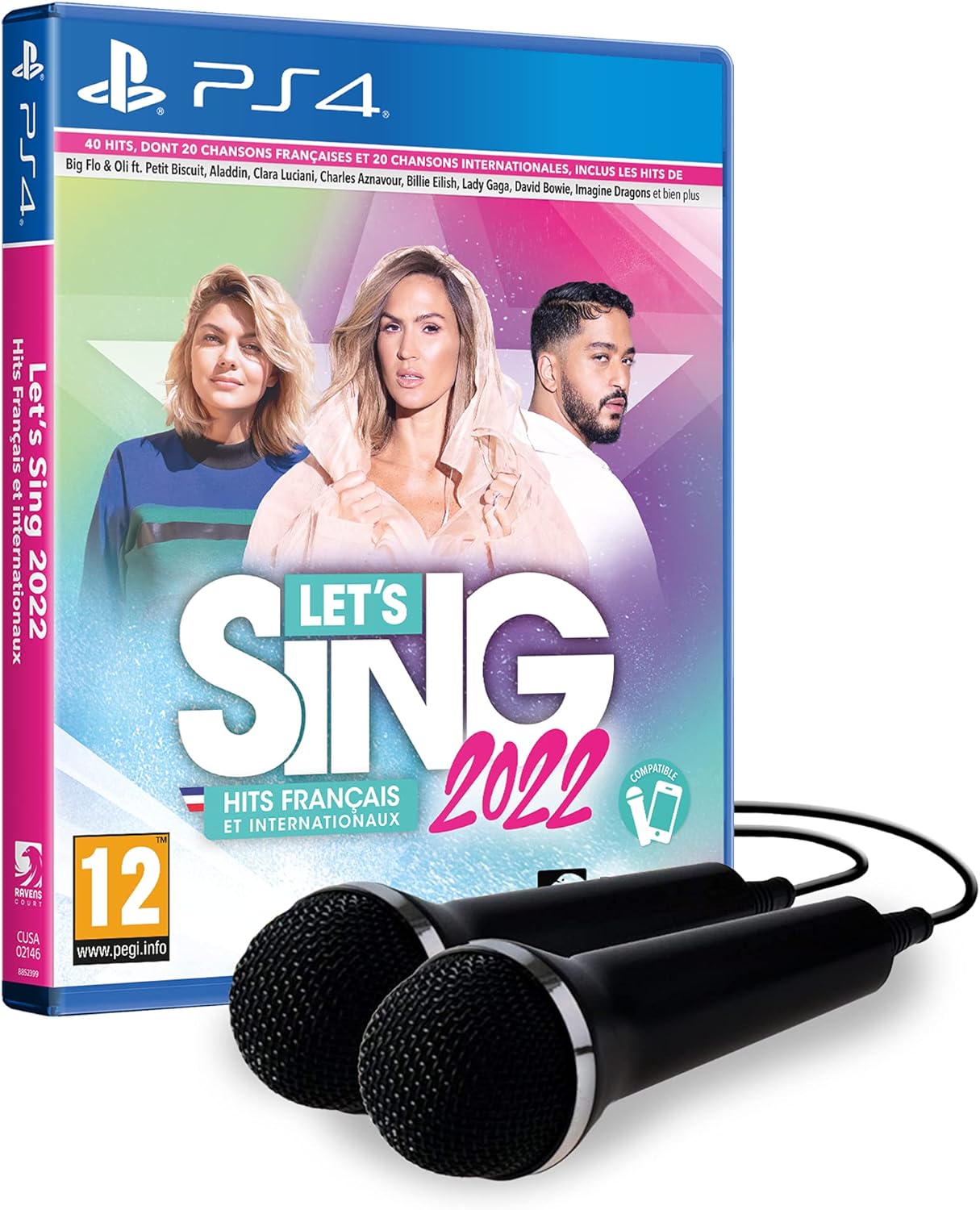 Let's Sing 2022 + Double Mic (French Cover) — Import Game Deal