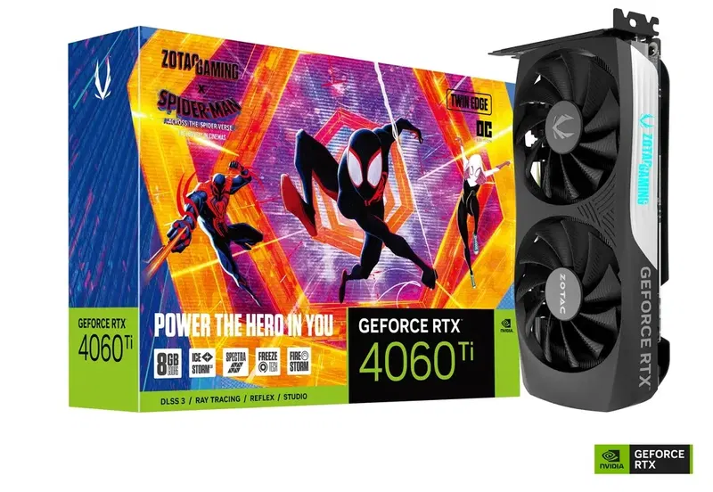 Zotac Gaming GeForce RTX 4060 Ti Twin Edge OC SPIDER-MAN: Across the Spider-Verse, 8GB GDDR6, HDMI, 3x DP image 5