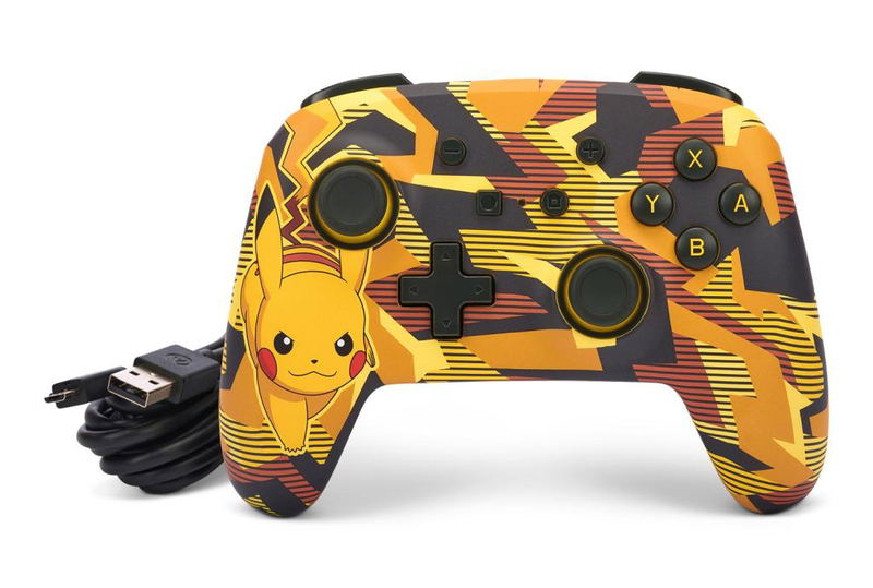 PowerA Enhanced Wired Controller for Nintendo Switch (Camo Storm Pikachu) image 1