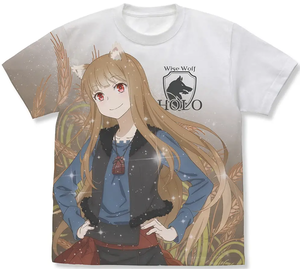 Spice And Wolf: Merchant Meets The Wise Wolf - Holo Full Graphic T-shirt (White | Size S)_