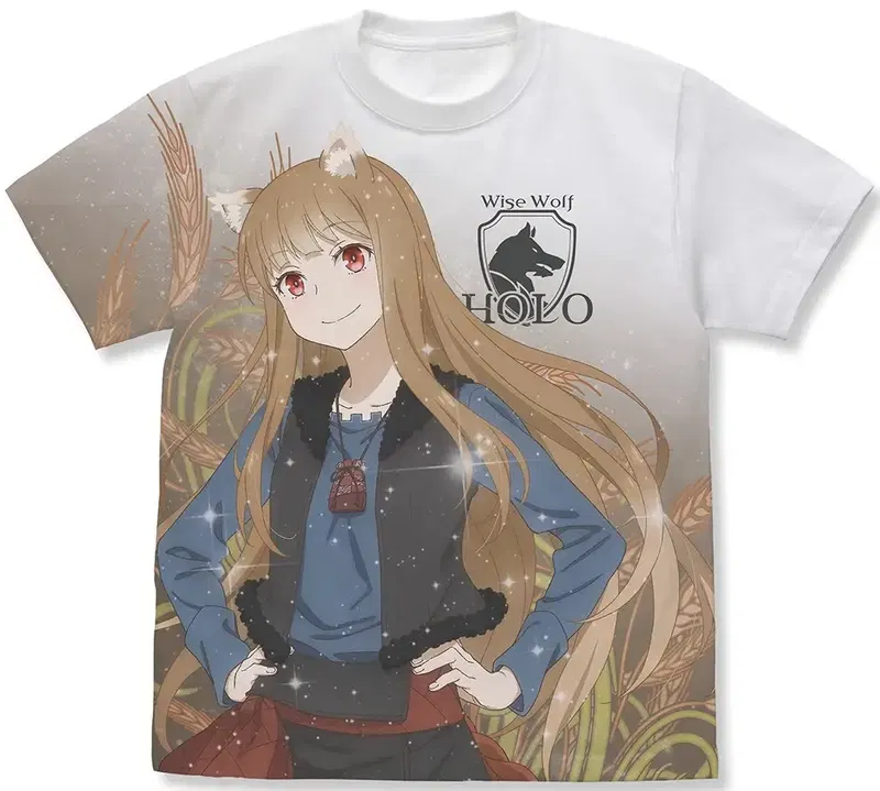Spice And Wolf: Merchant Meets The Wise Wolf - Holo Full Graphic T-shirt (White | Size S) image 1