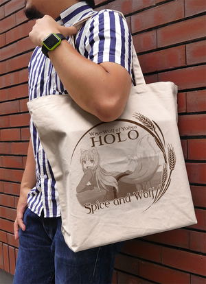 Spice And Wolf: Merchant Meets The Wise Wolf - Holo Large Tote Bag (Natural)_