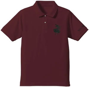 Date A Live IV - Kurumi Tokisaki Silhouette Embroidered Polo Shirt (Burgundy | Size M)_