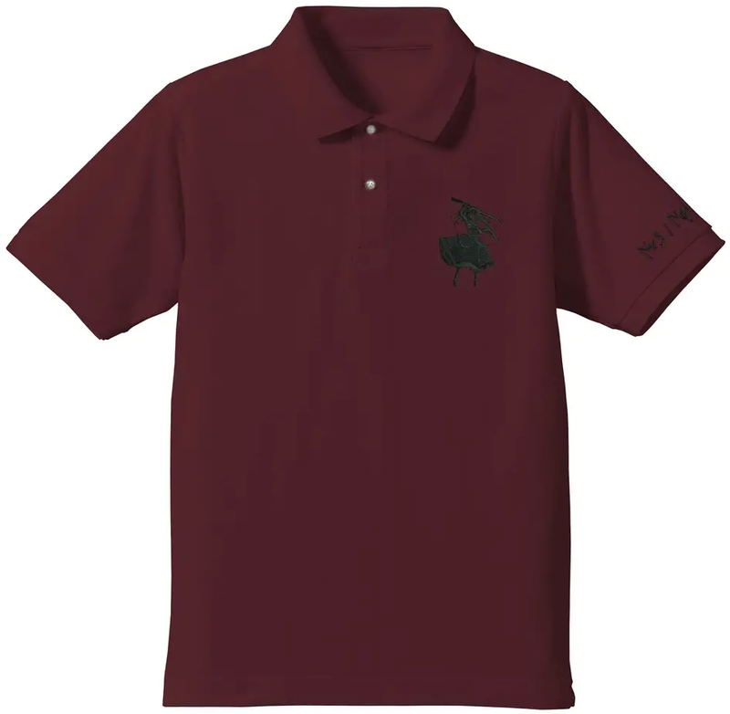 Date A Live IV - Kurumi Tokisaki Silhouette Embroidered Polo Shirt (Burgundy | Size M) image 1