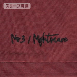 Date A Live IV - Kurumi Tokisaki Silhouette Embroidered Polo Shirt (Burgundy | Size M)_