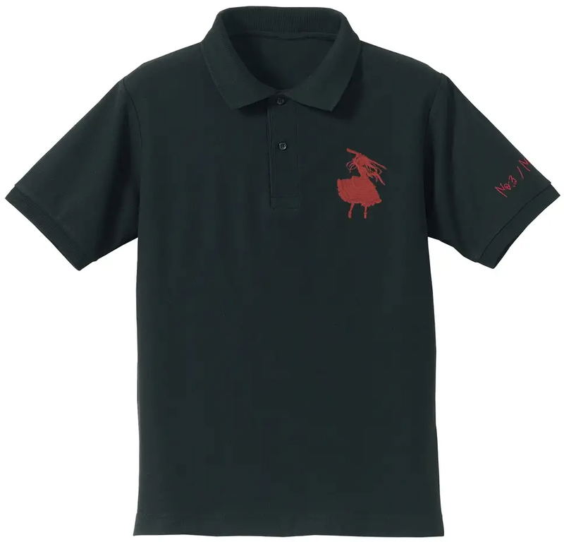 Date A Live IV - Kurumi Tokisaki Silhouette Embroidered Polo Shirt (Black | Size XL) image 1