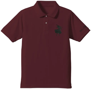 Date A Live IV - Kurumi Tokisaki Silhouette Embroidered Polo Shirt (Burgundy | Size S)_