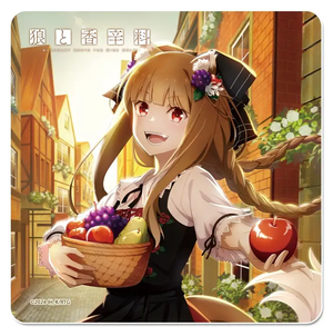 Spice And Wolf Rubber Mat Coaster Autumn_