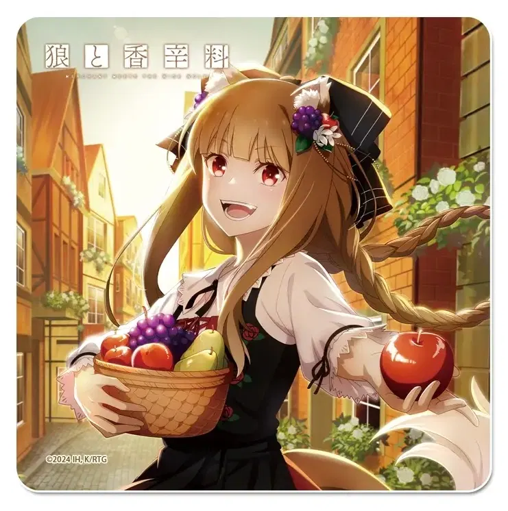 Spice And Wolf Rubber Mat Coaster Autumn image 1