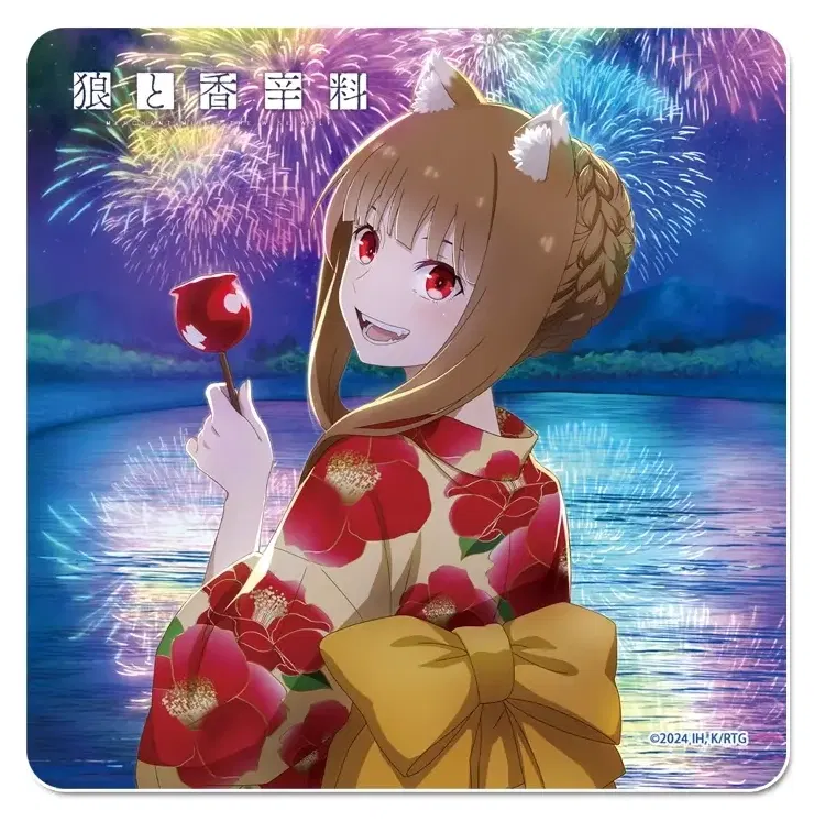 Spice And Wolf Rubber Mat Coaster Omatsuri image 1