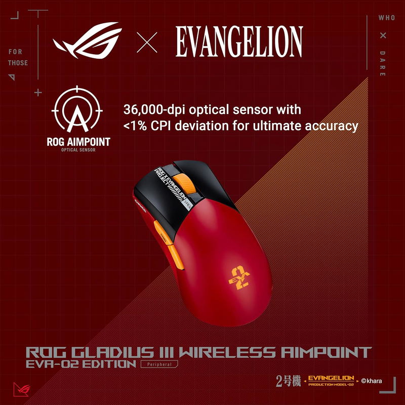 ASUS ROG Gladius III Wireless AimPoint EVA-02 Edition, USB/Bluetooth image 9
