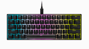 Corsair Gaming K65 RGB MINI 60% Layout, Cherry MX RGB RED, USB,_