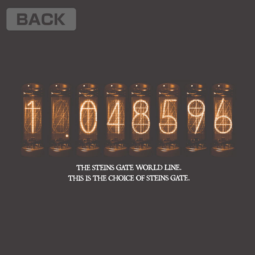 Steins;Gate - Divergence Meter T-shirt (Sumi | Size L)