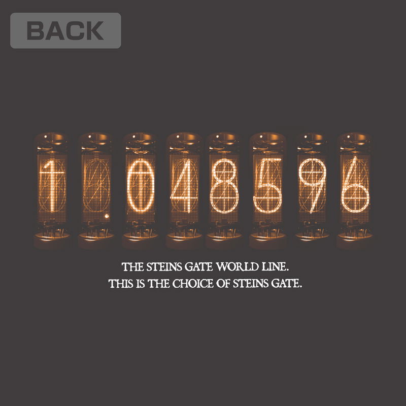 Steins;Gate - Divergence Meter T-shirt (Sumi | Size L) image 4