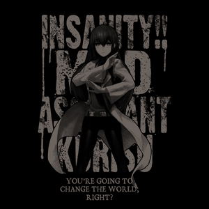 Steins;Gate - Hououin Kurisu T-shirt (Black | Size M)_