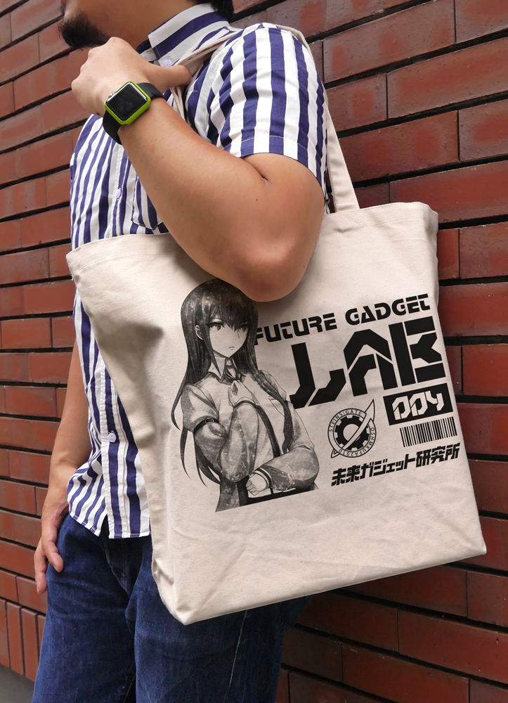 Steins;Gate - Lab Men Number 004 Kurisu Large Tote Bag (Natural) image 2