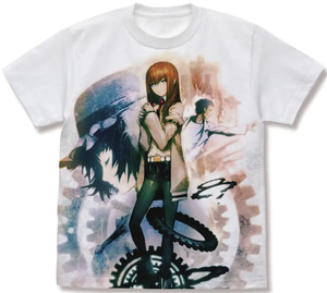 Steins;Gate - Makise Kurisu Full Graphic T-shirt (White | Size S)_