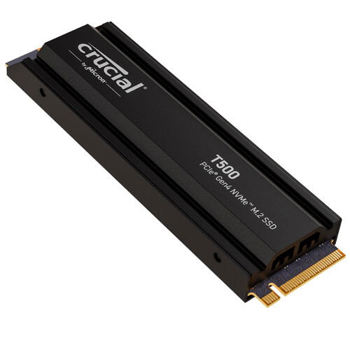 Crucial T500 SSD, M.2 2280 / M-Key / PCIe 4.0 x4, with Heatsink