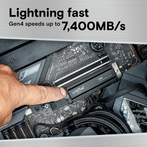 Crucial T500 SSD, M.2 2280 / M-Key / PCIe 4.0 x4, with Heatsink