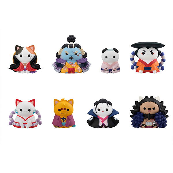 Mega Cat Project One Piece Nyanpiece Nyan! Luffy And Wano Country Ver. De Gozaru (Set of 8 Pieces) image 1