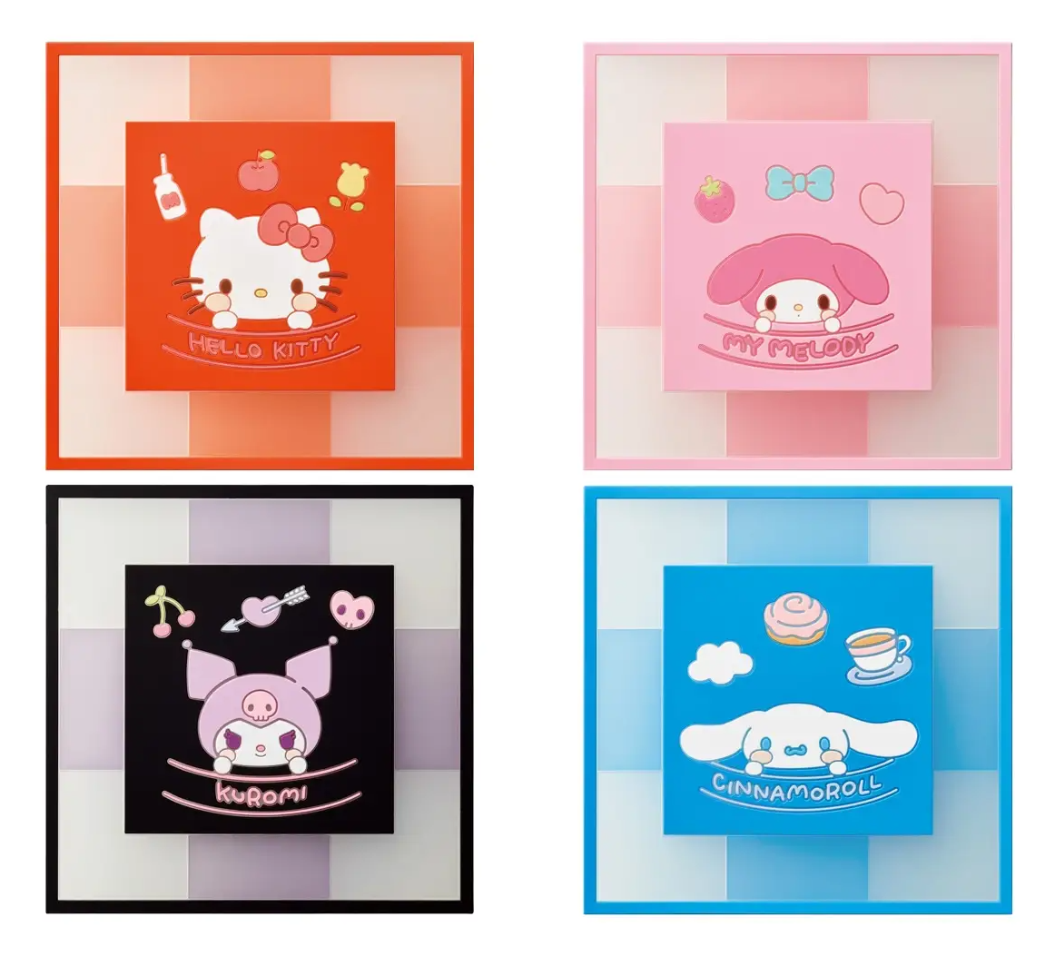 Sanrio Characters Clear Square Coaster (Set of 12 Pieces)