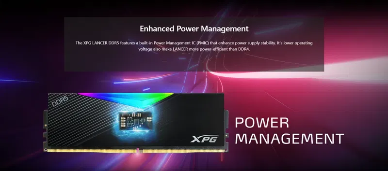 ADATA XPG LANCER RGB Edition DIMM Kit (DDR5-6000, CL30-40-40, On-Die ECC 32GB) image 5