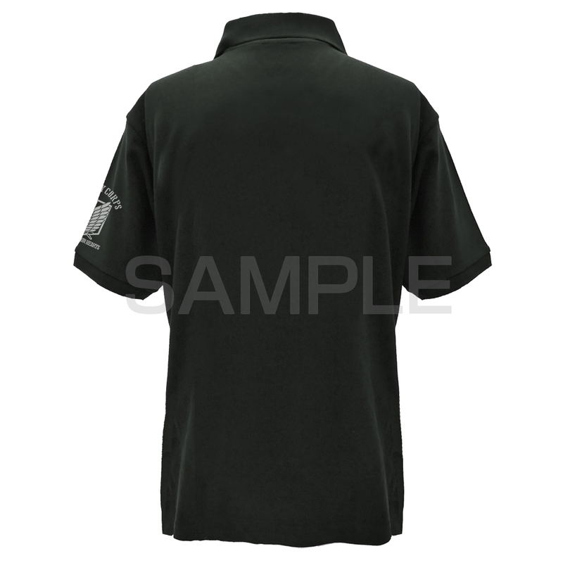 Attack On Titan - Survey Corps Embroidered Polo Shirt (Black | Size XL) image 2