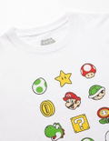 Super Mario - Mario Icon T-shirt (White | Size XL) thumbnail 3