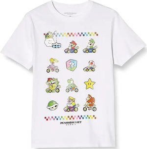 Super Mario - Mario Kart All Star T-shirt (White | Size XL)_