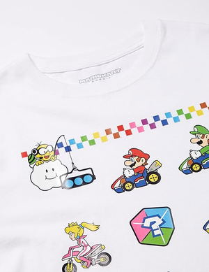 Super Mario - Mario Kart All Star T-shirt (White | Size XL)_