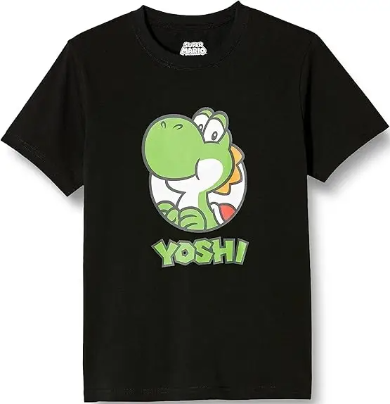 Super Mario - Yoshi T-shirt (Black | Size L)