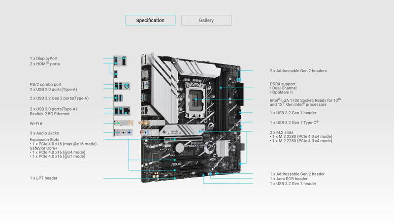 ASUS Prime B760M-A WiFi D4 image 5