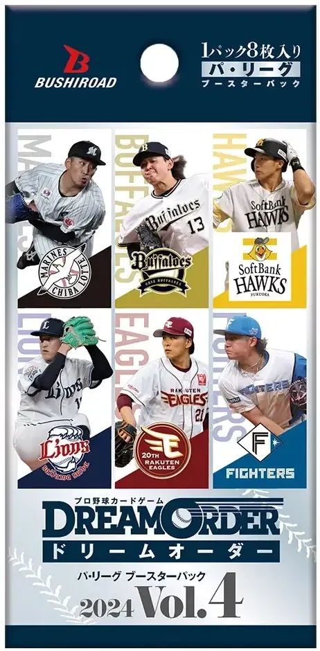 Professional Baseball Card Game Dream Order Pacific League Booster Pack 2024 Vol. 4 (Set of 12 Packs) — Import Game Deal