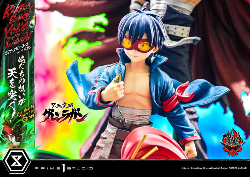 Ultimate Premium Masterline Tengen Toppa Gurren Lagann 1/4 Scale Statue: Kamina, Simon & Yoko with Lagann Our Hearts Pierce the Skies! DX Edition image 29
