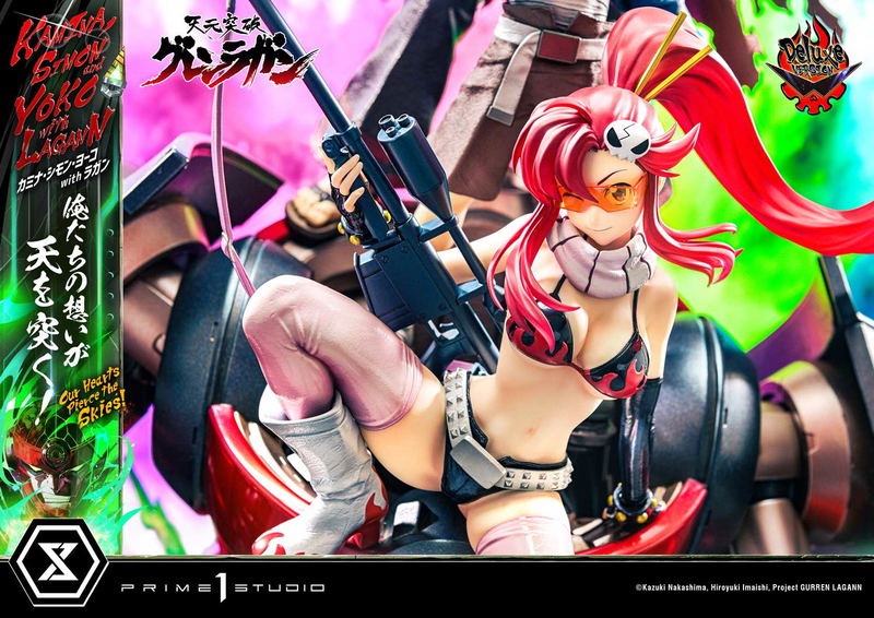 Ultimate Premium Masterline Tengen Toppa Gurren Lagann 1/4 Scale Statue: Kamina, Simon & Yoko with Lagann Our Hearts Pierce the Skies! DX Edition image 31