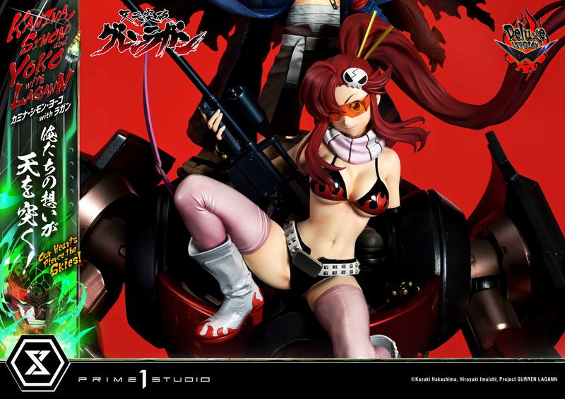 Ultimate Premium Masterline Tengen Toppa Gurren Lagann 1/4 Scale Statue: Kamina, Simon & Yoko with Lagann Our Hearts Pierce the Skies! DX Edition image 32