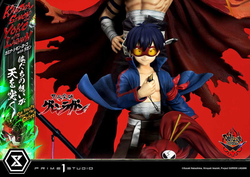 Ultimate Premium Masterline Tengen Toppa Gurren Lagann 1/4 Scale Statue: Kamina, Simon & Yoko with Lagann Our Hearts Pierce the Skies! DX Edition image 33