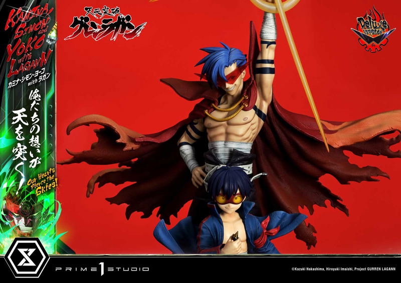 Ultimate Premium Masterline Tengen Toppa Gurren Lagann 1/4 Scale Statue: Kamina, Simon & Yoko with Lagann Our Hearts Pierce the Skies! DX Edition image 34