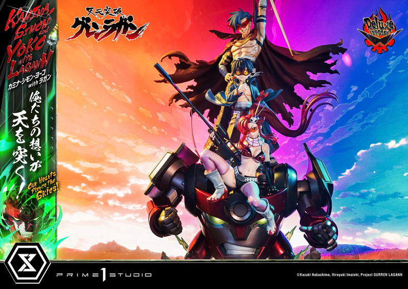 Ultimate Premium Masterline Tengen Toppa Gurren Lagann 1/4 Scale Statue: Kamina, Simon & Yoko with Lagann Our Hearts Pierce the Skies! DX Edition image 35