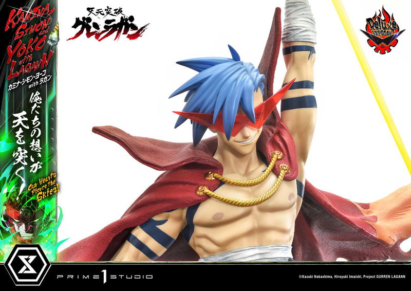 Ultimate Premium Masterline Tengen Toppa Gurren Lagann 1/4 Scale Statue: Kamina, Simon & Yoko with Lagann Our Hearts Pierce the Skies! DX Edition image 41