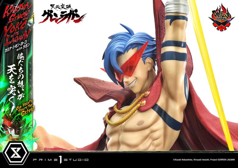 Ultimate Premium Masterline Tengen Toppa Gurren Lagann 1/4 Scale Statue: Kamina, Simon & Yoko with Lagann Our Hearts Pierce the Skies! DX Edition image 42
