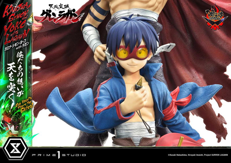 Ultimate Premium Masterline Tengen Toppa Gurren Lagann 1/4 Scale Statue: Kamina, Simon & Yoko with Lagann Our Hearts Pierce the Skies! DX Edition image 43