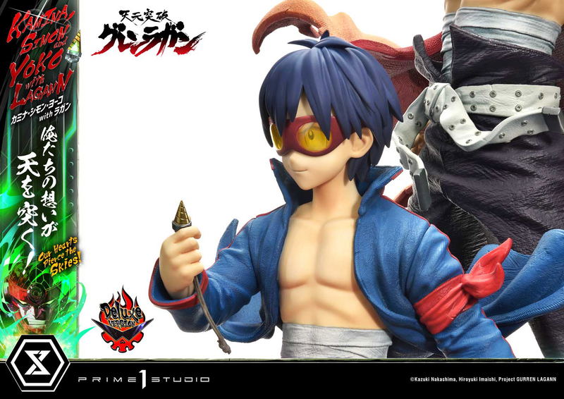 Ultimate Premium Masterline Tengen Toppa Gurren Lagann 1/4 Scale Statue: Kamina, Simon & Yoko with Lagann Our Hearts Pierce the Skies! DX Edition image 44