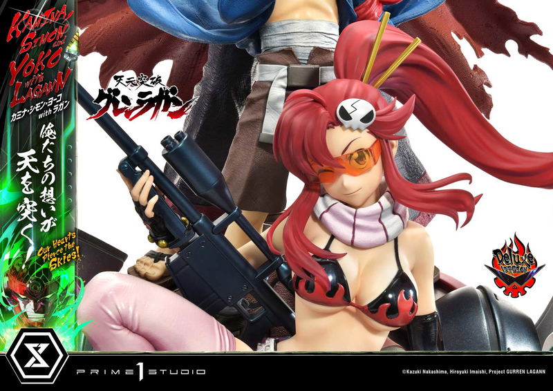 Ultimate Premium Masterline Tengen Toppa Gurren Lagann 1/4 Scale Statue: Kamina, Simon & Yoko with Lagann Our Hearts Pierce the Skies! DX Edition image 46