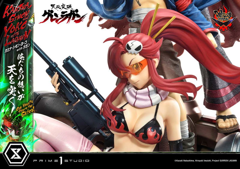 Ultimate Premium Masterline Tengen Toppa Gurren Lagann 1/4 Scale Statue: Kamina, Simon & Yoko with Lagann Our Hearts Pierce the Skies! DX Edition image 48